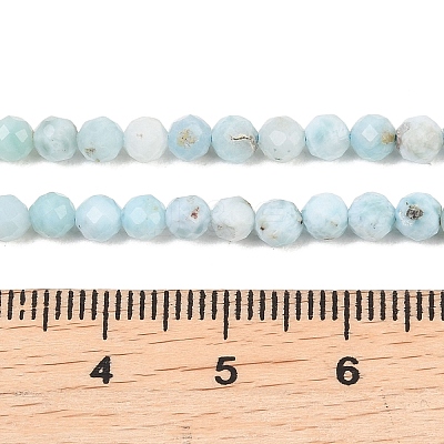 Natural Larimar Beads Strands G-B175-D08-4mm-1