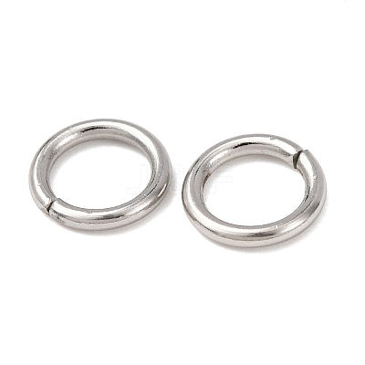 Tarnish Resistant 304 Stainless Steel Open Jump Rings X-STAS-Q186-02-8x1.2mm-1