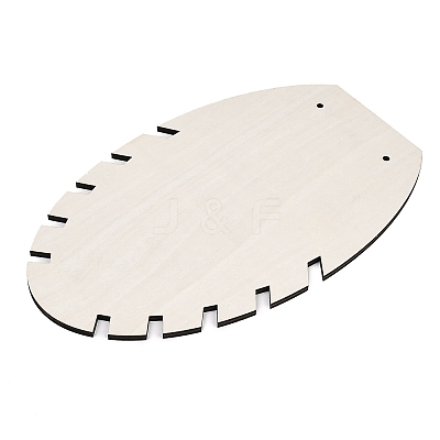 Leaf Shape MDF & Iron Pendant Necklace Jewely Display Stands NDIS-G008-02A-02-1