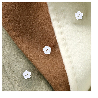 200Pcs 2-Hole Resin Buttons RESI-SP0001-52B-1