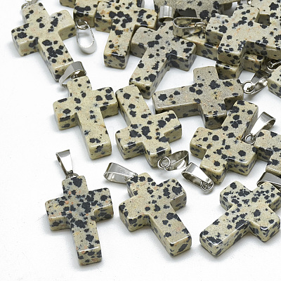 Natural Dalmatian Jasper Pendants G-T080-26-1