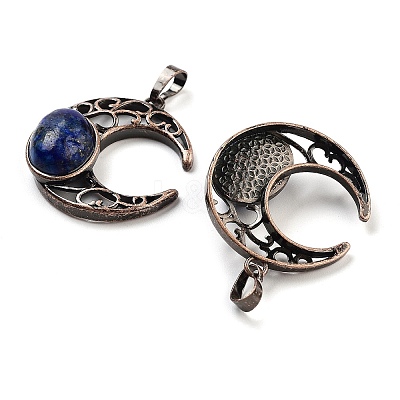 Dyed Natural Lapis Lazuli Pendants G-L602-01R-13-1