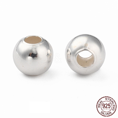 925 Sterling Silver Beads STER-T002-241S-8mm-1