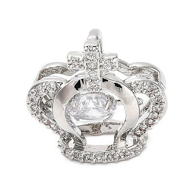 Brass Micro Pave Cubic Zirconia Pendants KK-L229-029P-1