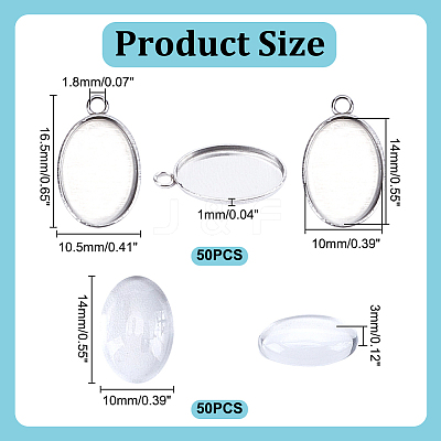 DIY 304 Stainless Steel Pendant Making Kit DIY-HY0002-41-1