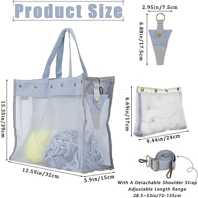 1Pc PVC Shoulder Yarn Storage Bag DIY-CP0011-52A-1