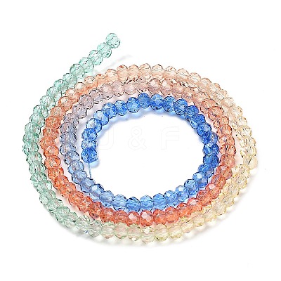 Transparent Painted Glass Beads Strands DGLA-A034-T1mm-A02-1