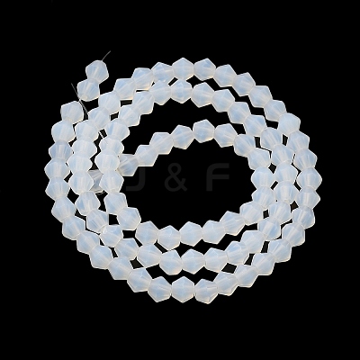 Imitation Jade Frosted Glass Bead Strands GLAA-F029-JM4MM-B05-1