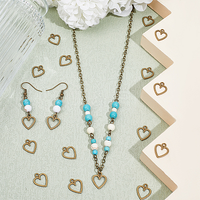 100Pcs Tibetan Style Alloy Charms FIND-SC0012-39AB-1