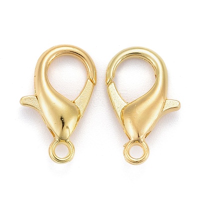 Zinc Alloy Lobster Claw Clasps X-E106-G-1