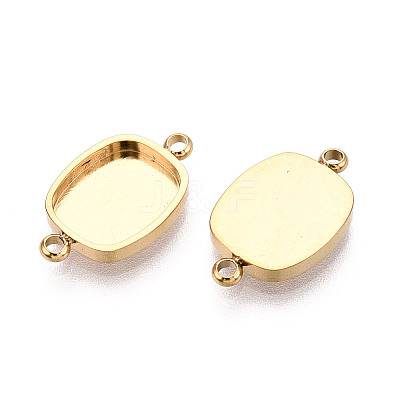 304 Stainless Steel Connector Cabochon Settings STAS-N115-40G-1