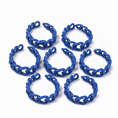 Spray Painted Alloy Cuff Rings X-RJEW-T011-11-RS-1