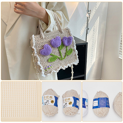 DIY Knitting Rectangle Bags Set DIY-WH0656-04-1