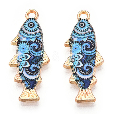 Alloy Enamel Pendants FIND-C037-16G-01-1-1