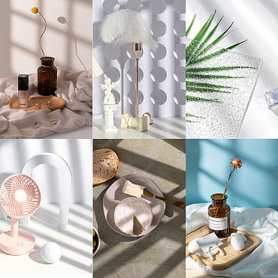 3Pcs 3 Styles HDF High Fiber Density Board Reflection Display Board AJEW-CN0002-89A-1