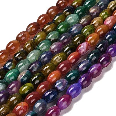 Natural Agate Beads Strands G-B079-E01-01-1