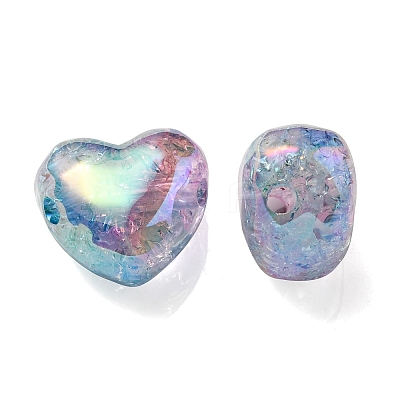 Transparent Crackle Acrylic Beads OACR-P010-14D-1