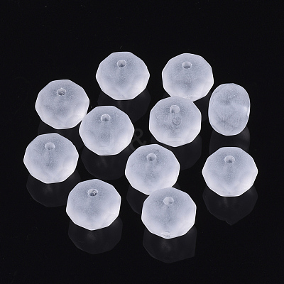 Transparent Frosted Acrylic Beads FACR-N004-003-1