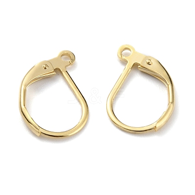 Brass Leverback Earring Findings X-KK-O131-09G-1