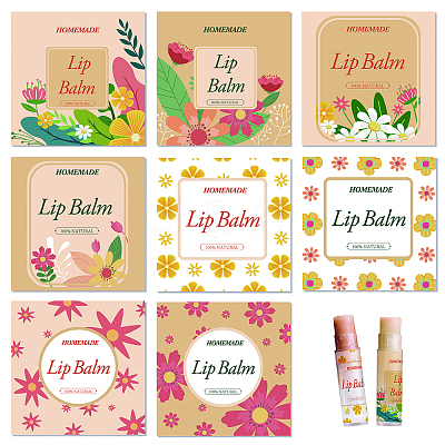 80Pcs 8 Style Lip Balm DIY Label Sticker DIY-CP0007-95B-1