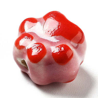 Handmade Printed Porcelain Beads X1-PORC-F005-02D-1