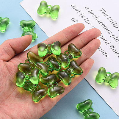 Transparent Acrylic Pendants TACR-T024-02BB-925-1