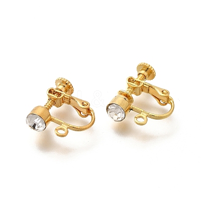 Brass Clip-on Earring Settings STAS-F311-12G-1