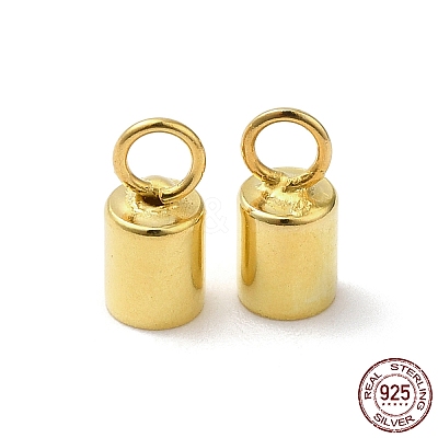 925 Sterling Silver Cord Ends STER-P055-02C-G-1