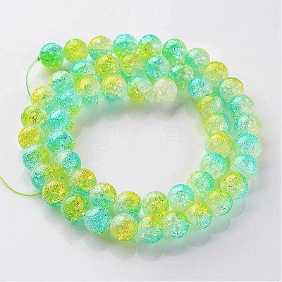 Crackle Glass Round Bead Strands CCG-M001-M-8mm-1