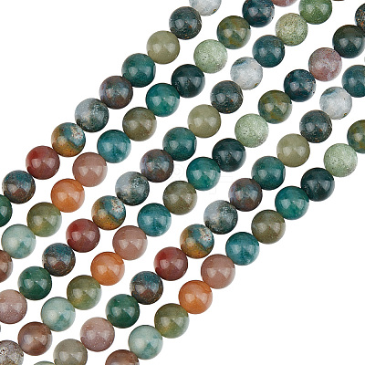 2 Strands Natural Indian Agate Beads Strands G-GO0001-35-1