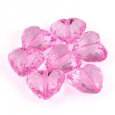 Transparent Acrylic Beads PL318Y-4-1