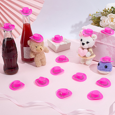 24Pcs Plastic & Iron & Acrylic Fascinator Hat for Doll DIY-PH0035-40-1