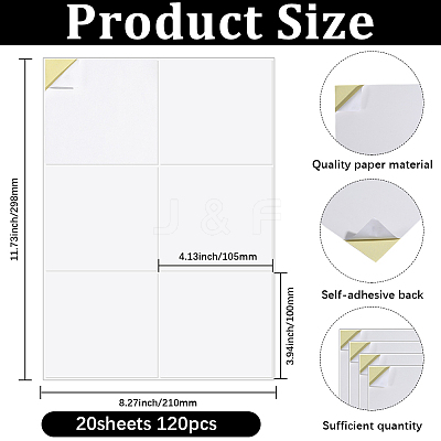 Self-Adhesive Sticker Paper AJEW-WH20064-09D-1