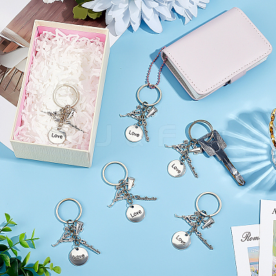 30Pcs Cheerleading Series Alloy Pendant Keychains KEYC-PH01630-1