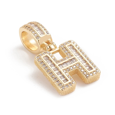 Brass Micro Pave Cubic Zirconia Pendants ZIRC-G165-13G-H-1