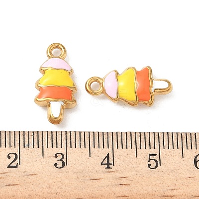 304 Stainless Steel Enamel Pendants STAS-I346-09G-01-1