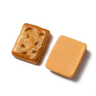 Opaque Resin Biscuits Cabochons RESI-WH0035-41B-1