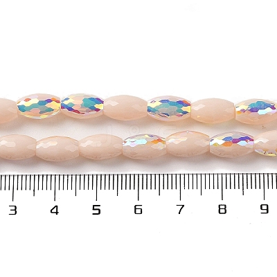 AB Color Plated Electroplate Beads Strands X-EGLA-H104-03B-1