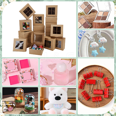 Square Foldable Paper Cake Box CON-WH0089-174A-1