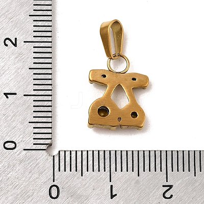 304 Stainless Steel Rhinestone Pendants STAS-Z158-07G-02-1
