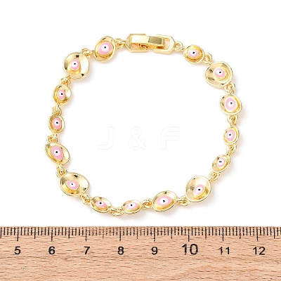 Brass Link Chain Bracelets for Women BJEW-D387-03G-1