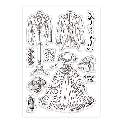 Custom Summer Theme PVC Plastic Clear Stamps DIY-WH0631-0484-1