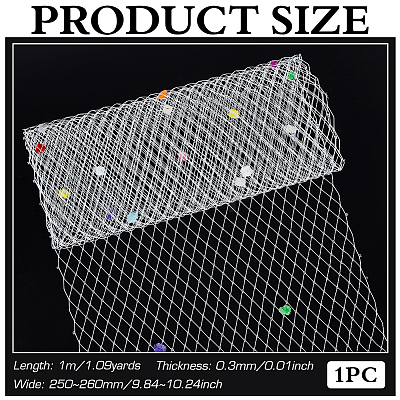 Polyester Bridal Veils DIY-WH0622-071B-1
