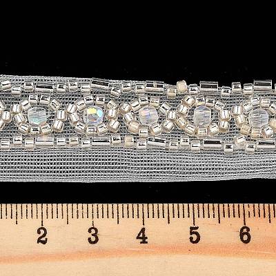 Polyester Flower Lace Trims OCOR-A007-21-1