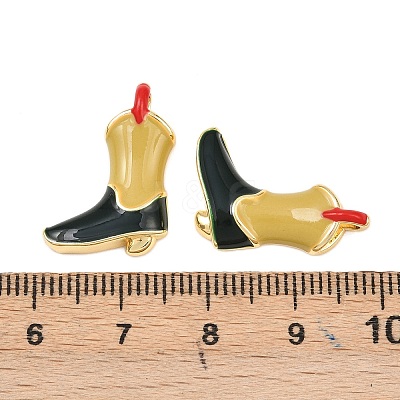 Brass Enamel Pendants KK-C248-05G-01-1