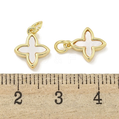 Brass with Sea Shell Charms X-KK-Q820-15G-1