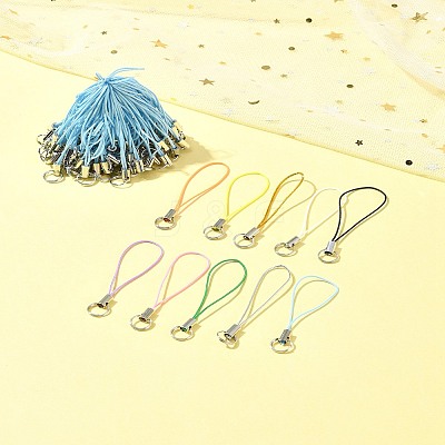 100Pcs Polyester Cord Mobile Straps MOBA-FS0001-02H-1