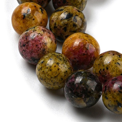 Natural Dyed Sesame Jasper Beads Strands G-E443-A38-1