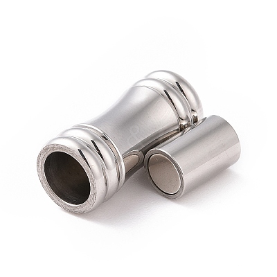 Tarnish Resistant 304 Stainless Steel Magnetic Clasps with Glue-in Ends STAS-E006-11-1