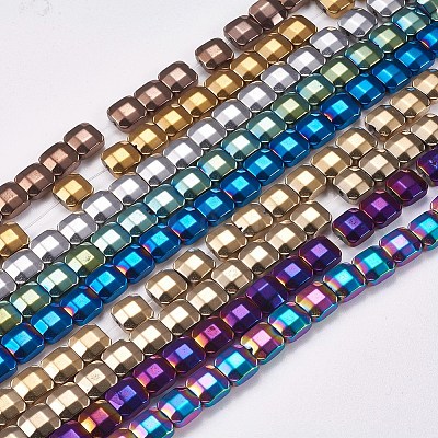 Electroplated Non-magnetic Synthetic Hematite Beads Strands G-P367-E-1